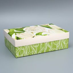 Цена за 5 шт. Коробка складная, крышка-дно, С 8 марта, 30?20?9 см без окна