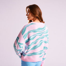 SS-2426 джемпер женский роза