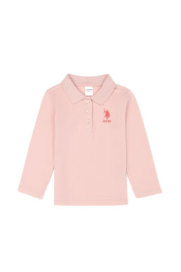 U. S. Polo Assn Базовый свитшот с воротником-поло пыльно-розового цвета для девочек - U.s. polo assn фото 6