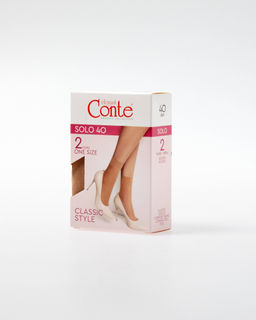 Цена за 2 пары. Носки Удлиненные CONTE Носки Solo 40 (2 пары) bronz - Conte elegant фото 5