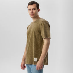 Футболка мужская MIST из вареного хлопка, зеленый, р-р XL