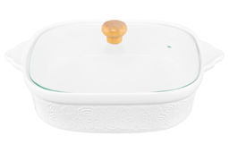 Блюдо д/зап и серв 31,5*25,6*12,5 см 2 л Розы + стекл крышка на дер подставке - Elan gallery фото 11