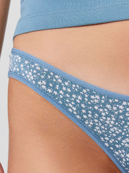 Комплект женский (майка, трусы) синий в цветочки арктика +цветочки на арктике 442210 - Mark formelle фото 6