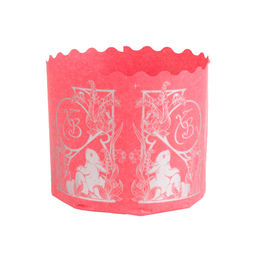 Цена за 10 шт. Форма для кулича Зайчата на розовом Caramella