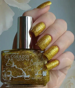 El Corazon Лак Confetti 507a золотой тёплый