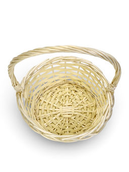 Корзина плетёная для хранения Rama, с ручкой, бежевая, набор 3 шт.