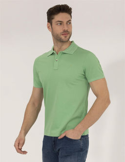 A__k Ye_il Slim Fit Polo Yaka Merserize Ti__rt