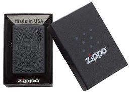 Зажигалка ZIPPO Черный мотив | Tone on Tone Design 29989
