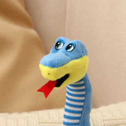 Мягкая игрушка Змея, с полосатым животом, 42 см, цвет МИКС - Simaland фото 3