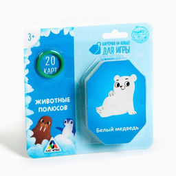 Карточки на кольце для изучения английского языка Животные полюсов, 3+ - Лас играс фото 9