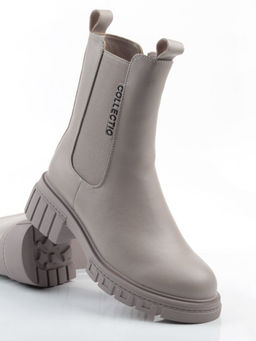 04-PAM370-3Z GRAY/BEIGE Ботинки зимние женские (натуральная кожа, 100% шерсть)