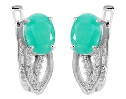 Серьги из серебра изумруд, Трепет