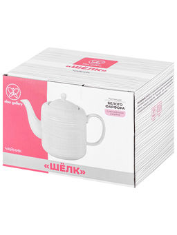 Чайник 1 л 22,5*12*16 см "Шелк", фарфор