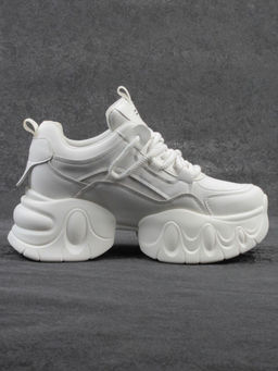 03-9D-1 WHITE Кроссовки женские (натуральная кожа, искусственная кожа)