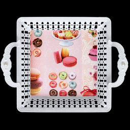 Поднос квадратный с ручками 26 см / JCA508H /уп 60/ - Галеонтрейд фото 8