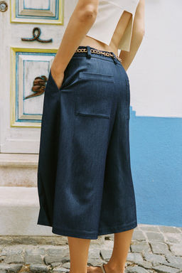 CHAIN BELT LONG BERMUDA SHORTS - Zara фото 6