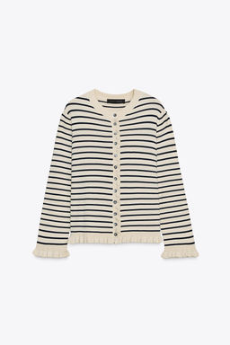 RUFFLE TRIM CARDIGAN - Zara фото 7