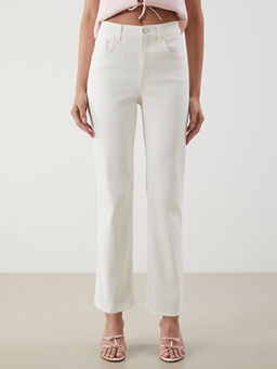 Crop Flare Kad?n Jean Pantolon