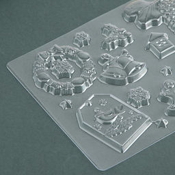 Цена за 10 шт. Форма для шоколада Новогодние традиции, 21?14 см