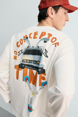 CAMISETA ILUSTRACI?N BACK TO THE FUTURE UCS LLC AND AMBLIN X DYLAN?S T-SHIRT CLUB X ZARA / blanco  фото 7
