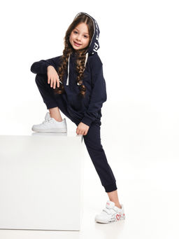 Комбинезон на молнии из футера UD 7344 т.синий - Mini maxi фото 5