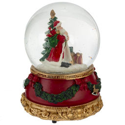 Фигурка декор в стекл шаре "Дед Мороз", D 9.5 см, L9,5 W9,5 H14 см