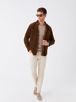 Regular Fit Uzun Kollu Kadife Erkek G?mlek