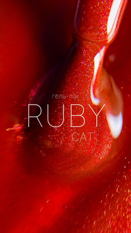 Гель -лак кошачий глаз красный "Ruby Cat"