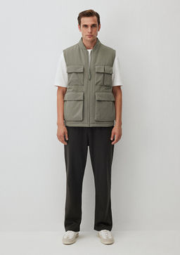 Cep Detayl? Yesil Sisme Yelek - Mavi фото 4