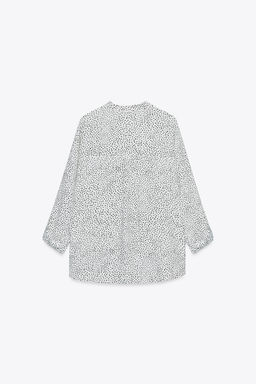 POLKA DOT ROLL-UP SLEEVE SHIRT - Zara фото 7