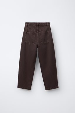 RELAXED BAGGY DENIM TROUSERS - Zara фото 2