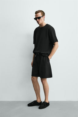 TEXTURED JOGGER BERMUDA SHORTS - Zara фото 16