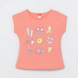 CRB wear/CSKG 62699-28-273 Футболка для девочки, коралловый/Ex.Cherubino