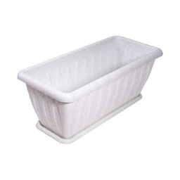 Цена за 2 шт. Ящик для растений "Фелиция" мрамор 40см с поддоном С185М