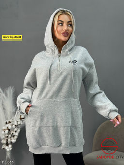 кофта худи на флисе женская - Bruno фото 3