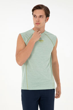 Мужская футболка водно-зеленого цвета