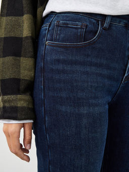 Утепленные женские джинсы прямого кроя на флисе - Mossmore фото 14