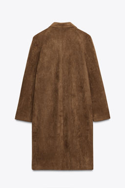 FAUX SUEDE BROOCH FROCK COAT - Zara фото 8