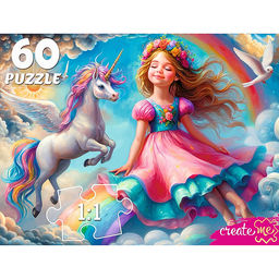 Пазлы 60 "Принцесса в волшебном мире"