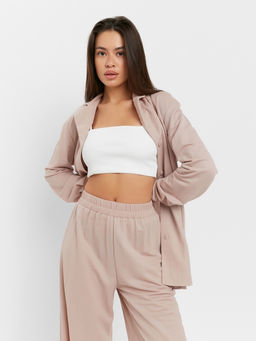 Костюм женский: рубашка, брюки, топ, KAFTAN Base, размер 50, пудровый