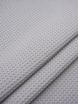 Вафельное премиум-полотно "Italy" цв.Пепельный, ш.1.5м, хлопок-100%, 240гр/м.кв