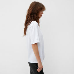 Футболка с кулиской женская MINAKU REGULAR FIT, белая, размер 46