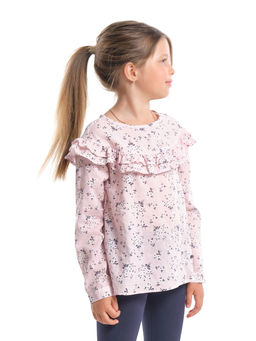 Блузка для девочки праздничное нарядная форма детская одежда 22-3860 розовый