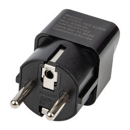 S-GES1-10S BLACK Переходник сетевой, 10А, 2500Вт, с заземлением. Черный. ТМ Uniel
