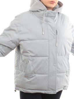 H24-088 GRAY/LT. BLUE Куртка демисезонная женская (120 гр. холлофайбер) - Fashion фото 2