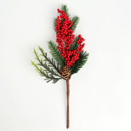 Ветка декоративная новогодняя, 29×12×5 см