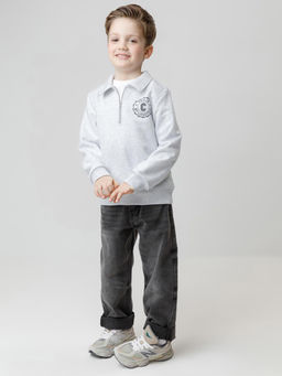 КР 302798/св.серый меланж к632 джемпер (свитшот) для мал