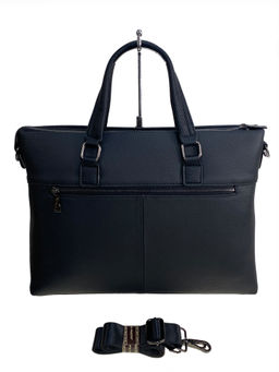 Сумка-портфель мужская из натуральной кожи, цвет чёрный - Greta фото 2