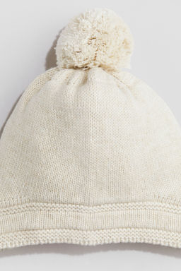 Gorro beanie de punto con tiras de anudar - H&m фото 3