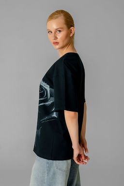 Арт. 31172 Футболка женская  44-52 (5 шт) Цвет:черный